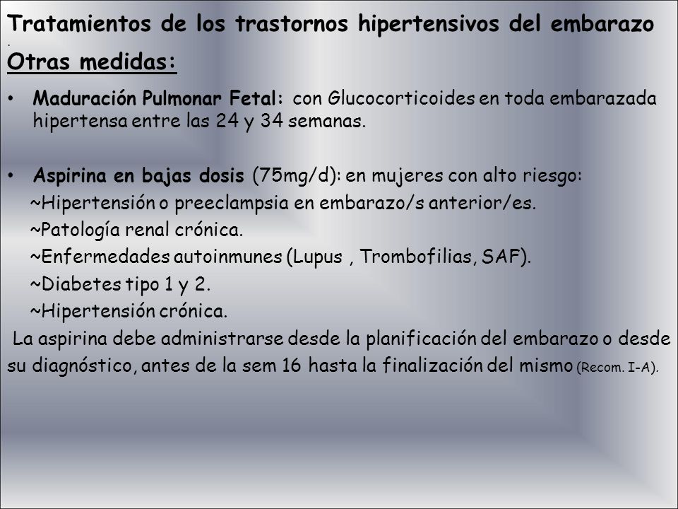 Síntomas de trastornos hipertensivos en el embarazo